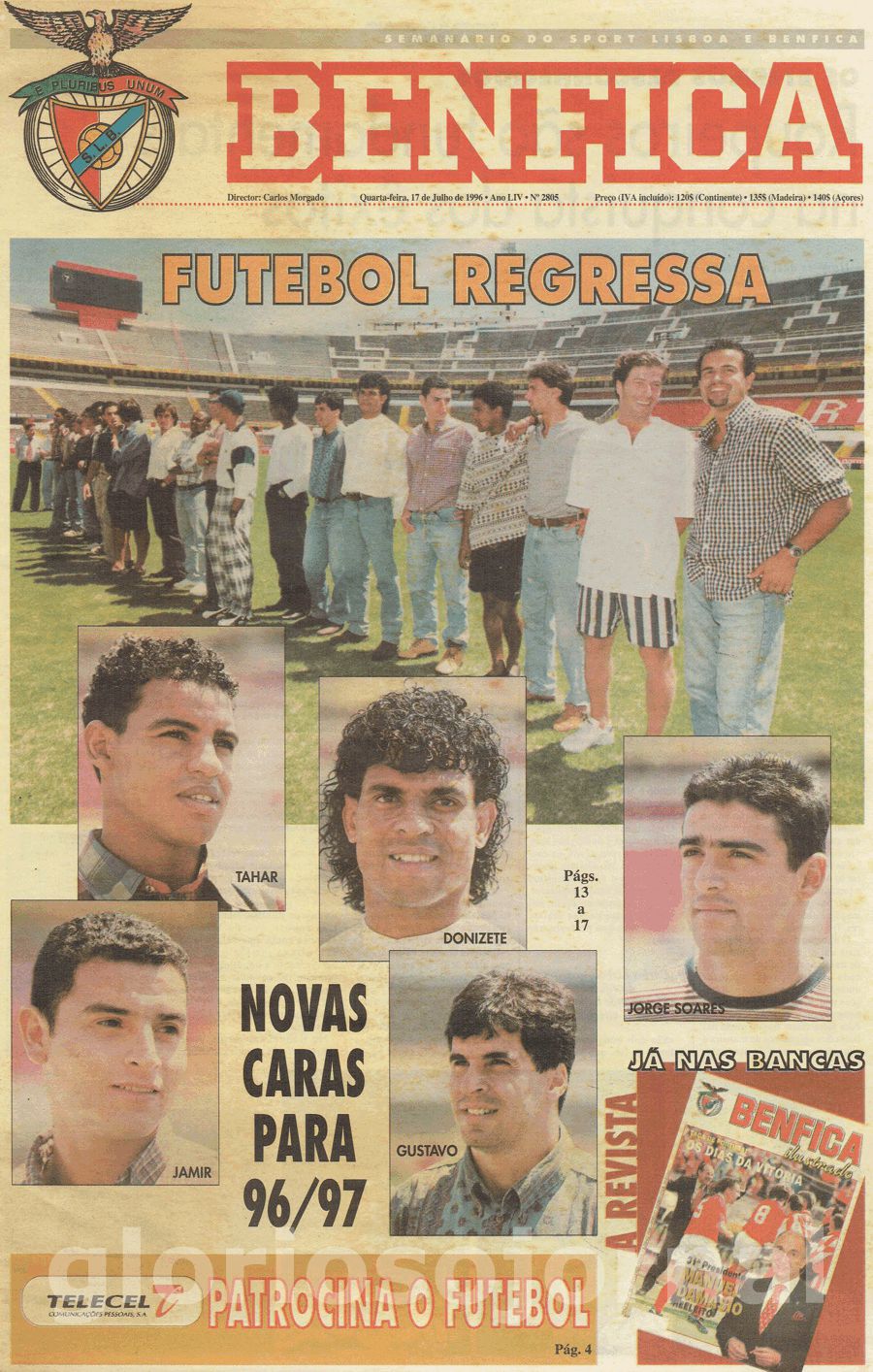 jornal o benfica 2805 1996-07-17